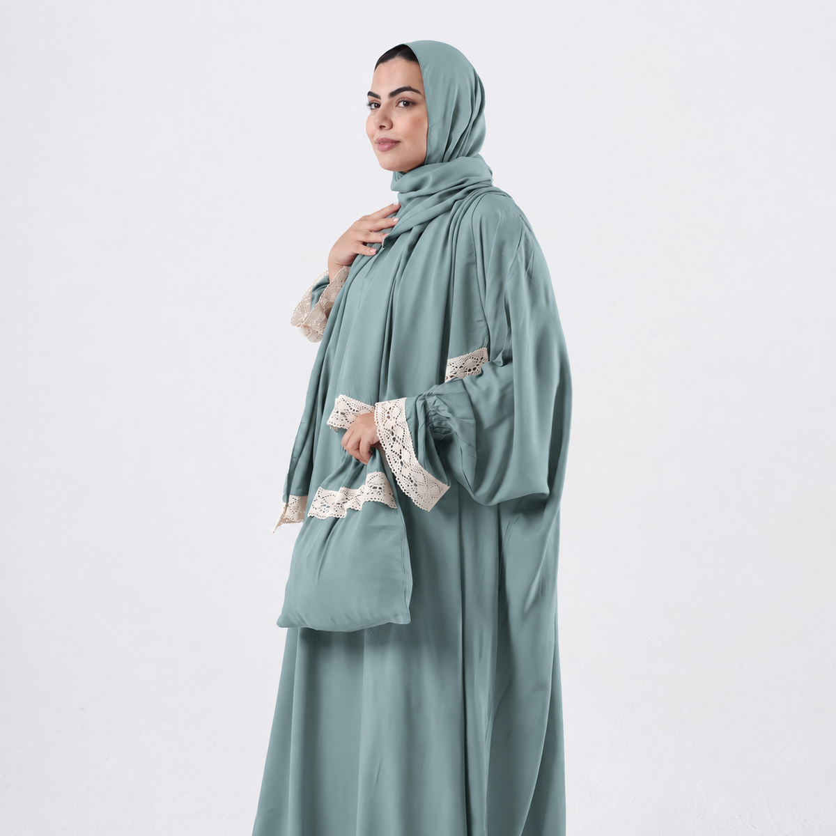 Prayer Dress One Piece With Headscarf Mint