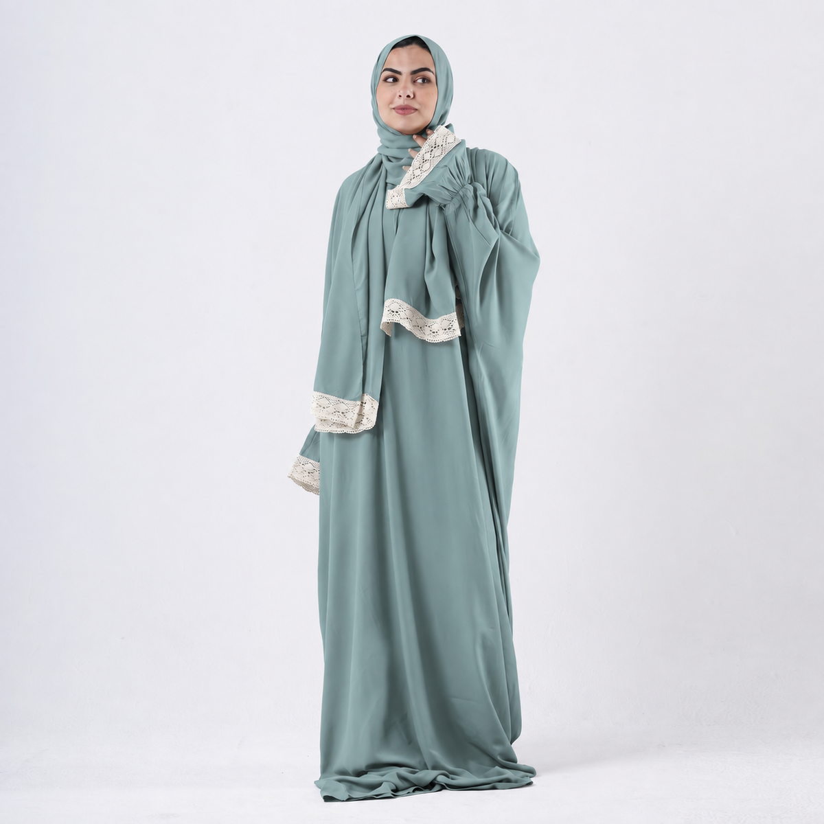 Prayer Dress One Piece With Headscarf Mint