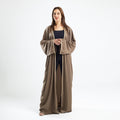 Modern Traditional Abaya Kaftan Beige - Noury Hub
