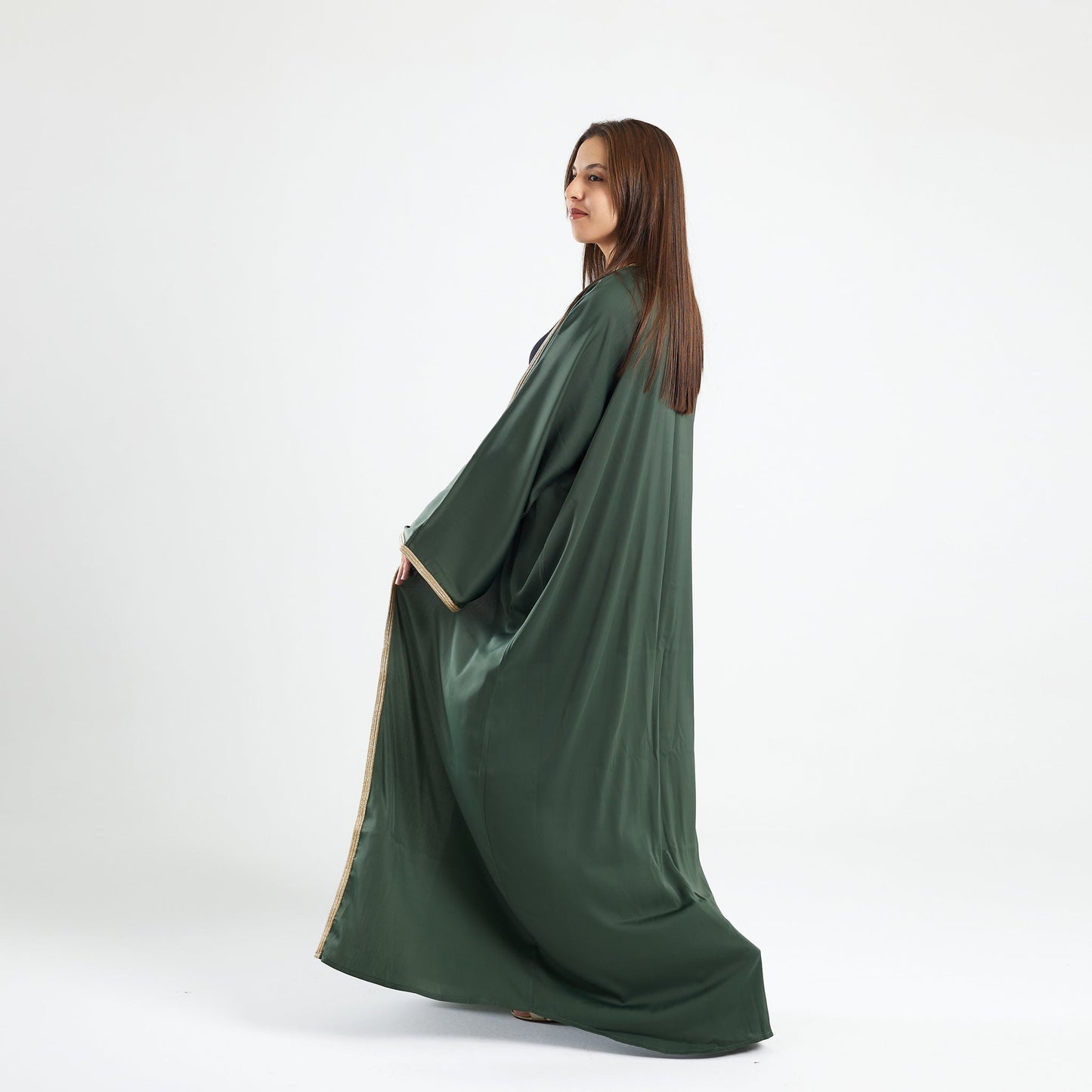 Modern Traditional Abaya Kaftan Olive - Noury Hub