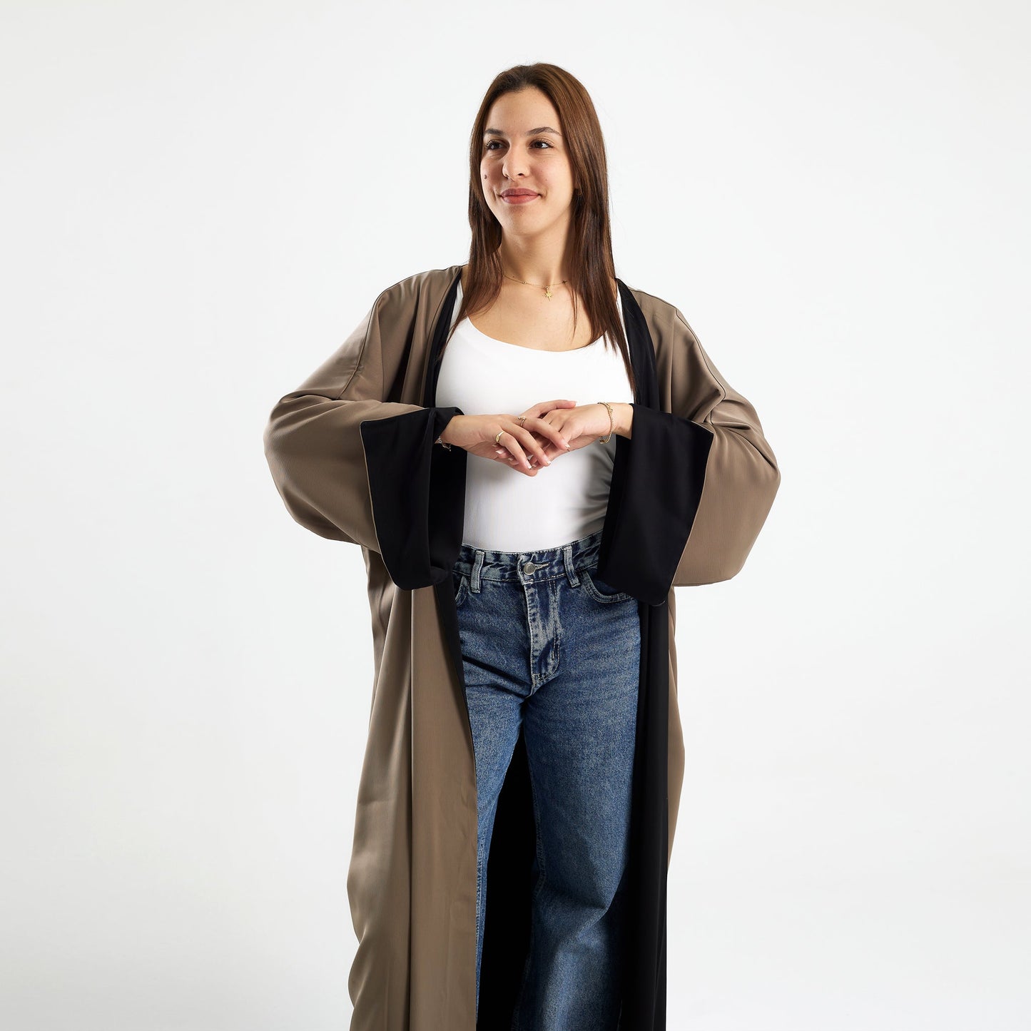 Modern Traditional Abaya Kaftan, Reversible - Noury Hub