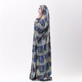Prayer Dress Abaya Viscose Fabric One Piece | Elegant Islamic Prayer Attire for Women Prayer Dress (Paisley Blue) - Noury Hub