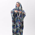 Prayer Dress Abaya Viscose Fabric One Piece | Elegant Islamic Prayer Attire for Women Prayer Dress (Paisley Blue) - Noury Hub