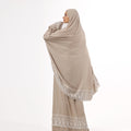 Prayer Dress Dantel Beige - Noury Hub