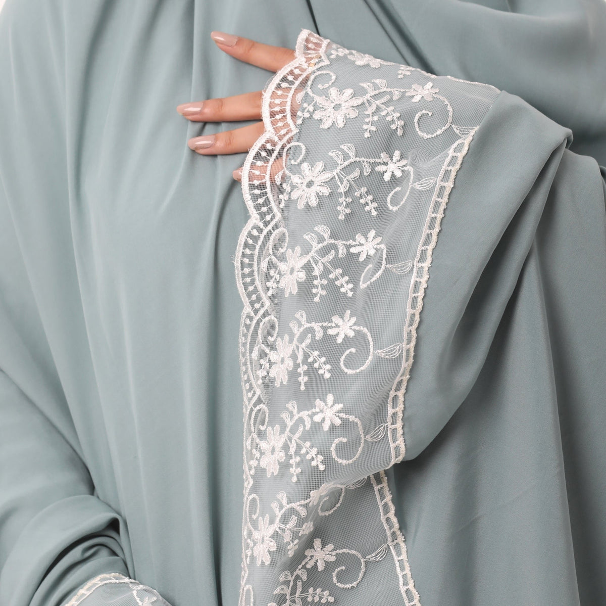 Prayer Dress Dantel Mint - Noury Hub