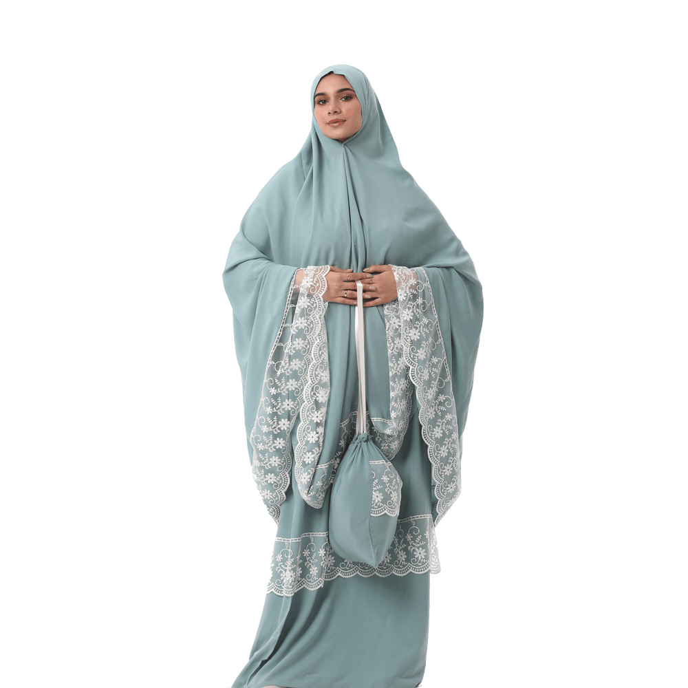 Prayer Dress Dantel Mint - Noury Hub