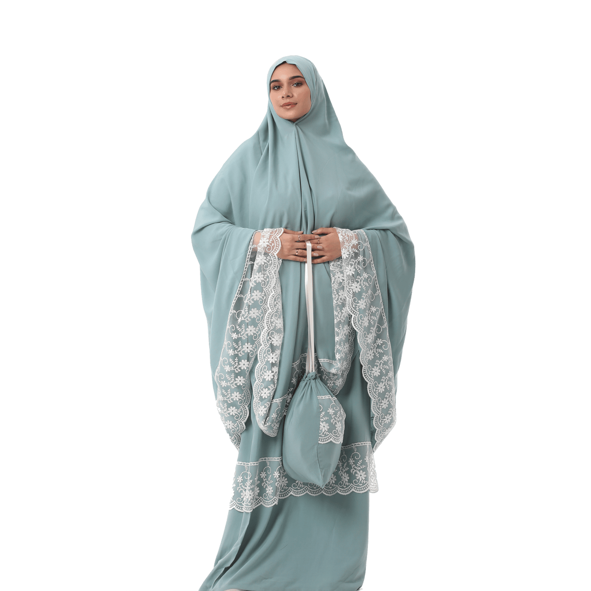 Prayer Dress Dantel Mint - Noury Hub