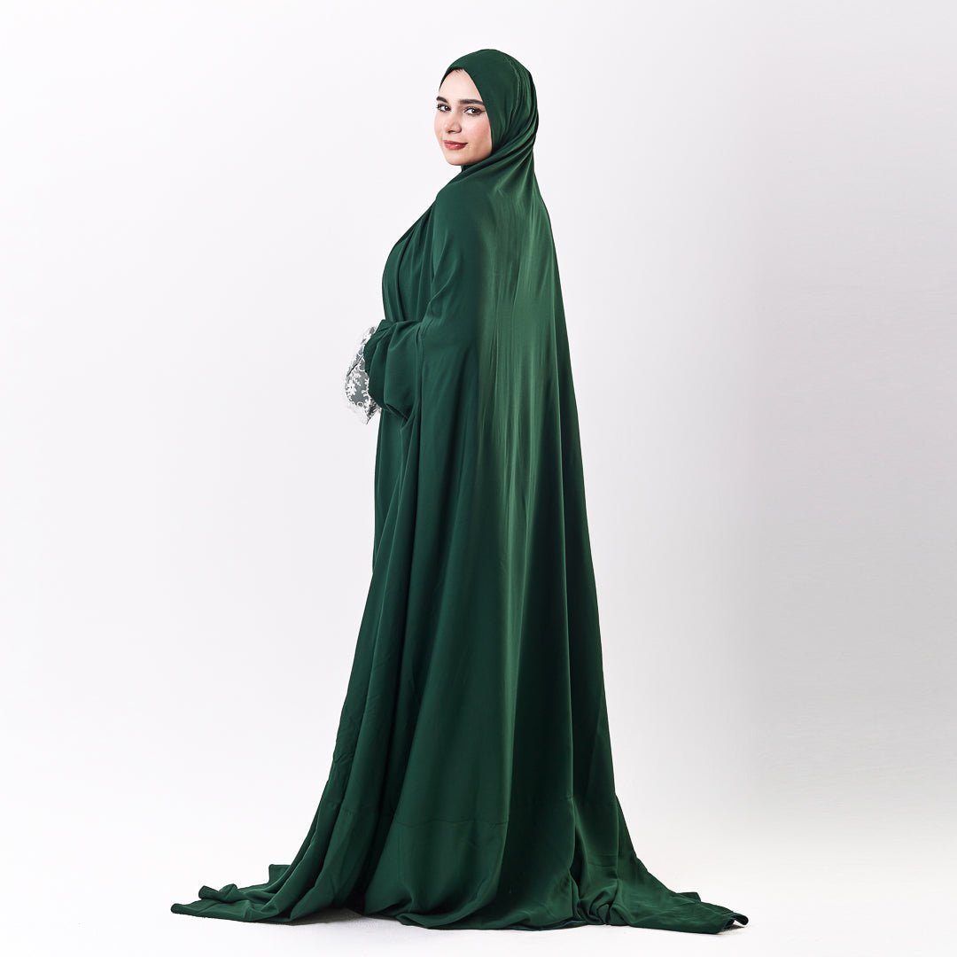 Prayer Dress One Piece Full Dress Dark Green - Noury Hub