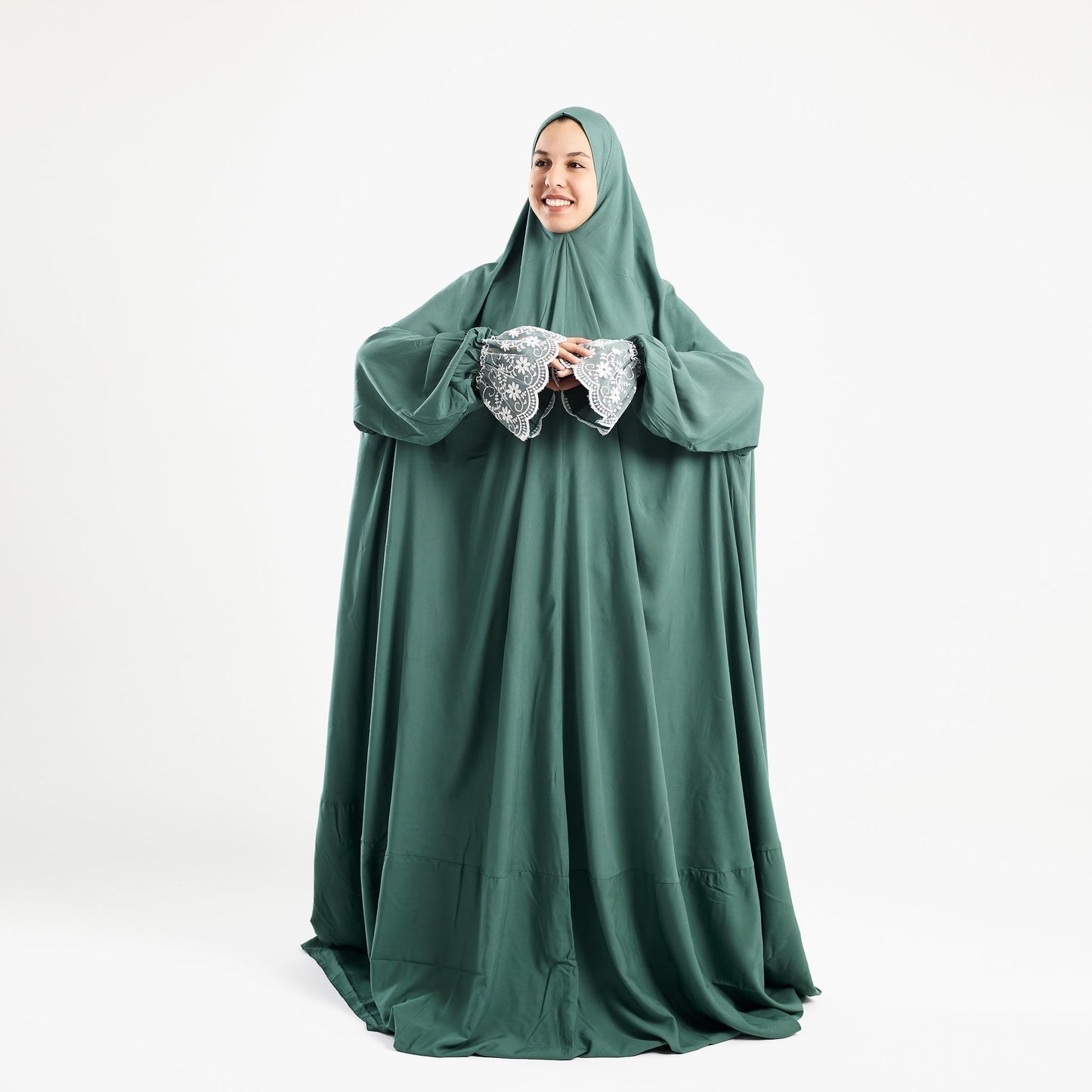 Prayer Dress One Piece Full Dress Mint Abaya - Noury Hub