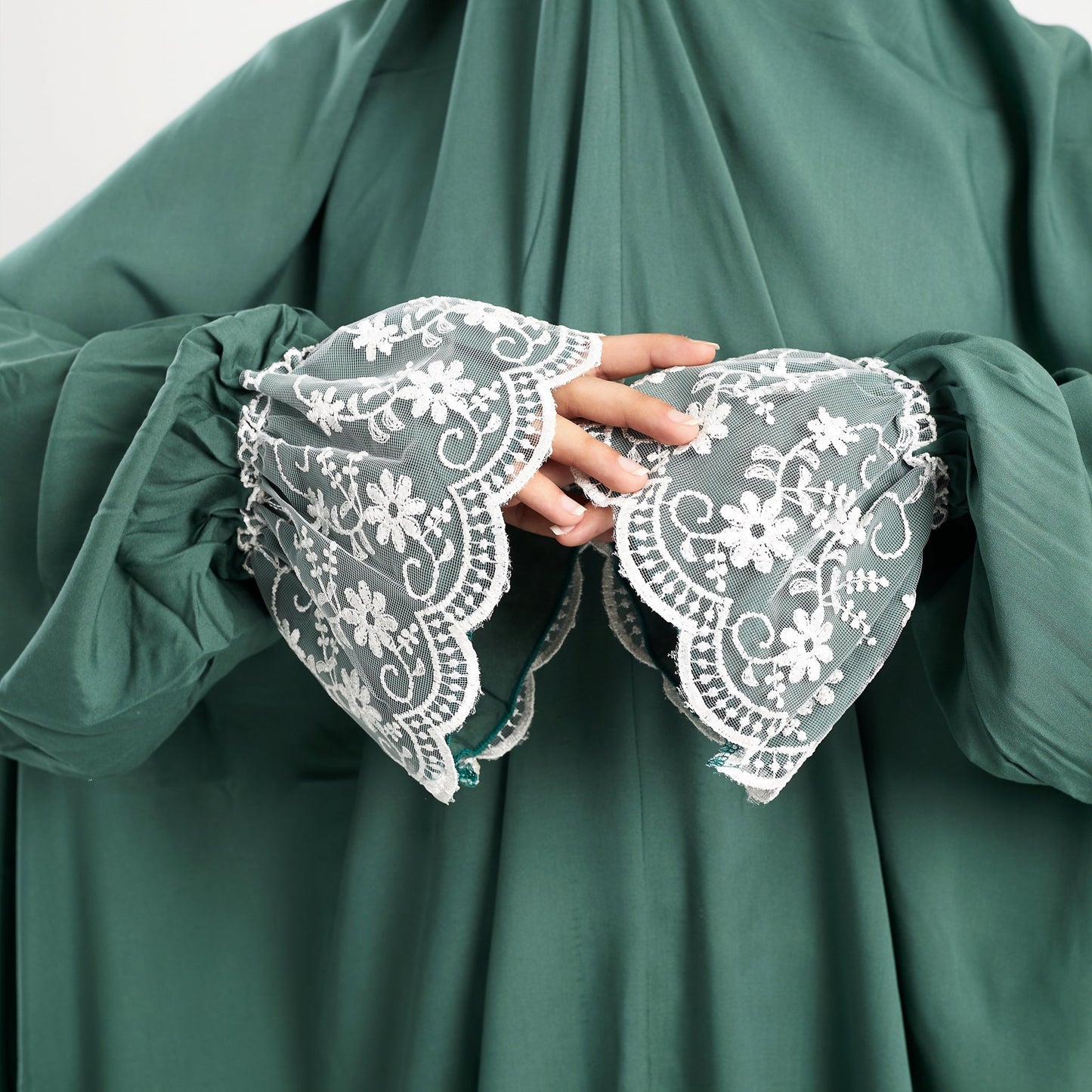 Prayer Dress One Piece Full Dress Mint Abaya - Noury Hub