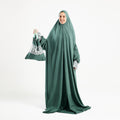 Prayer Dress One Piece Full Dress Mint Abaya - Noury Hub