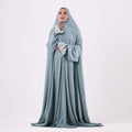 Prayer Dress One Piece Full Dress Mint Abaya - Noury Hub