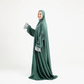 Prayer Dress One Piece Full Dress Mint Abaya - Noury Hub