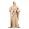 Prayer Dress One Piece With Headscarf Beige - Noury Hub