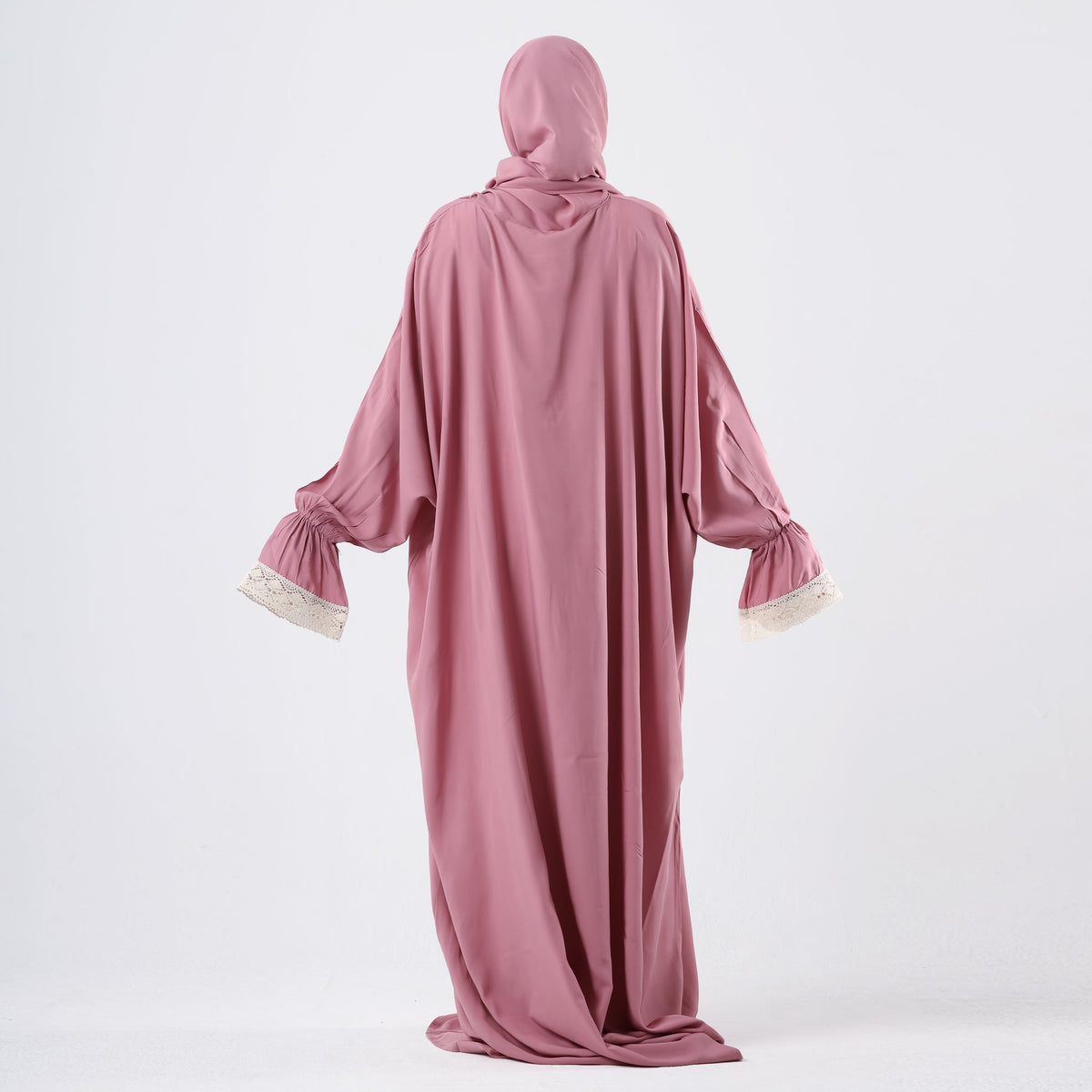 Prayer Dress One Piece With Headscarf Pink - Noury Hub