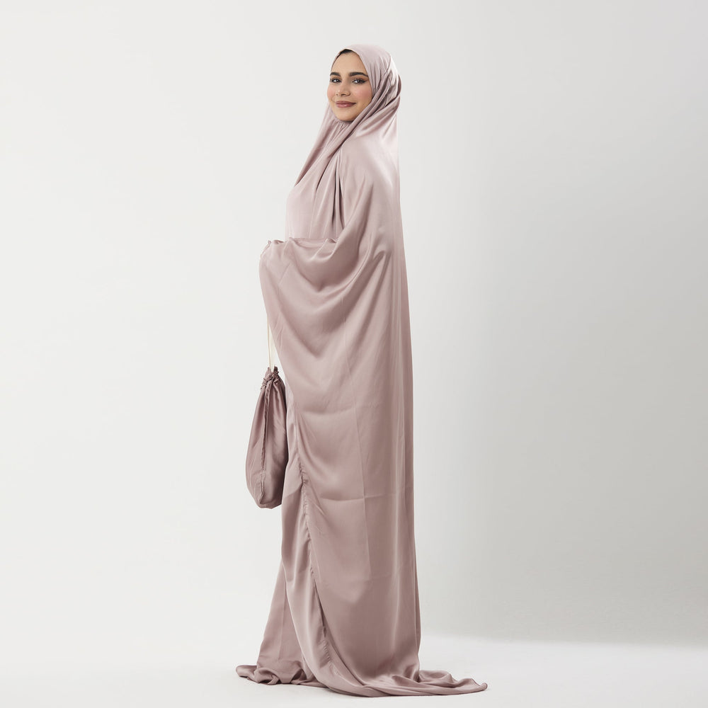 Prayer Dress Silk Beige - Noury Hub