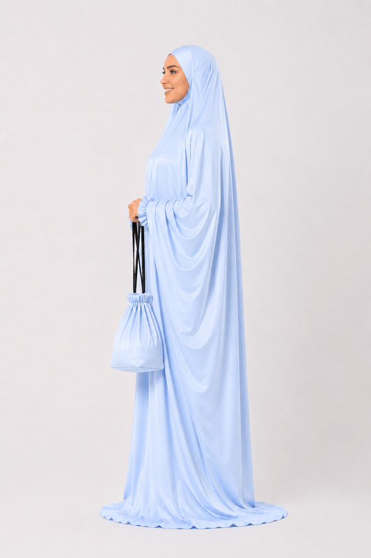 Prayer Dress Silk Blue - Noury Hub