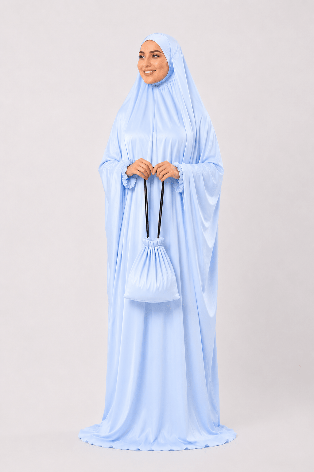 Prayer Dress Silk Blue - Noury Hub