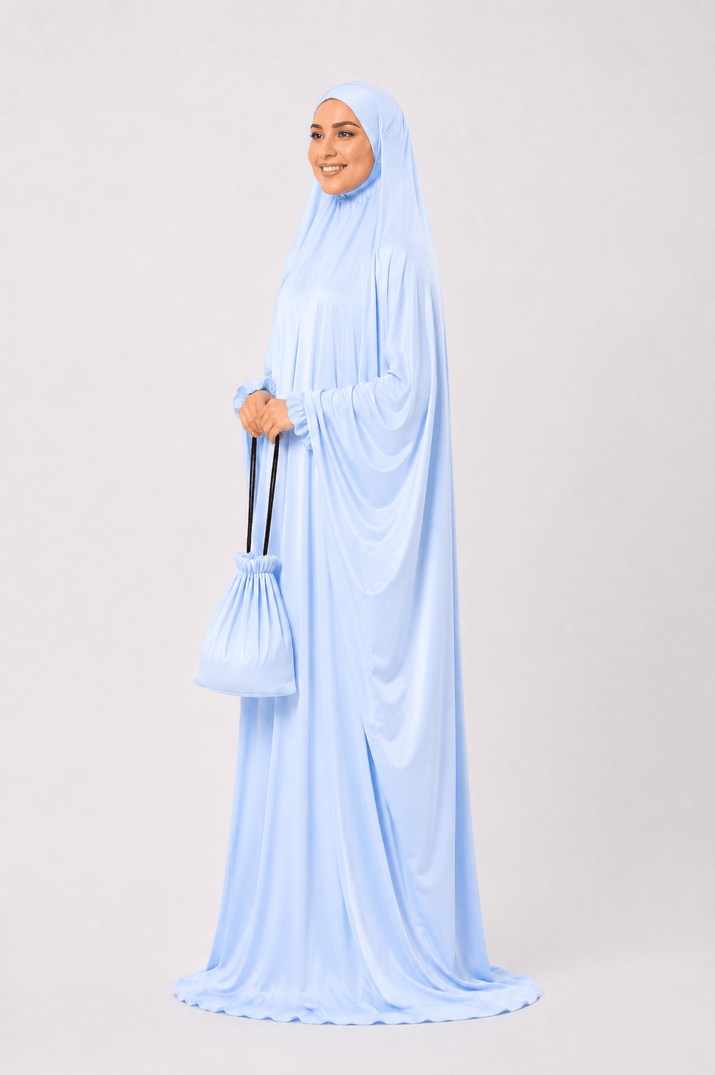 Prayer Dress Silk Blue - Noury Hub