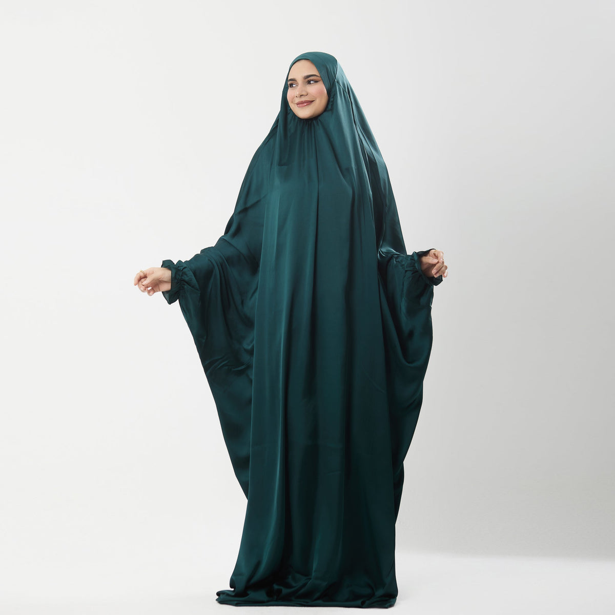 Prayer Dress Silk Green - Noury Hub