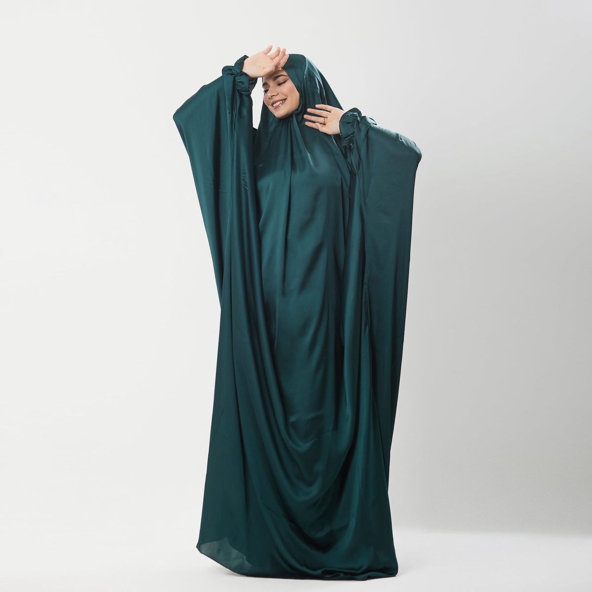 Prayer Dress Silk Green - Noury Hub