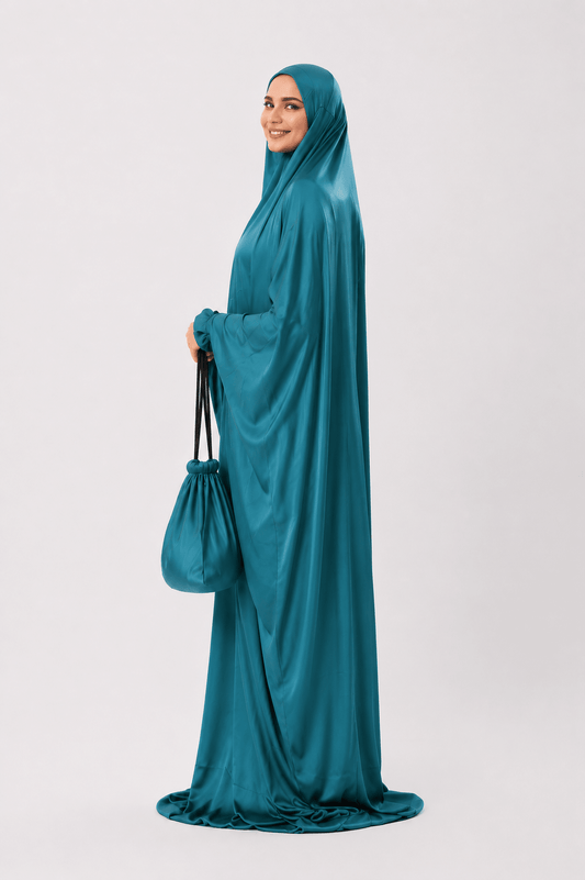 Prayer Dress Silk Green - Noury Hub