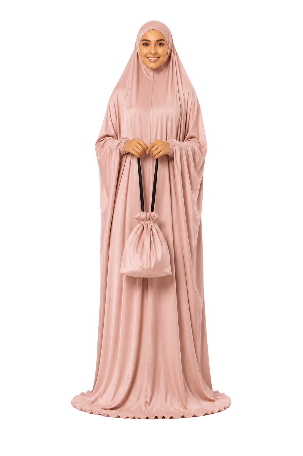 Prayer Dress Silk Pastel Pink - Noury Hub