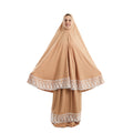 Prayer Dress Two Pieces Dantel Beige Abaya - Noury Hub