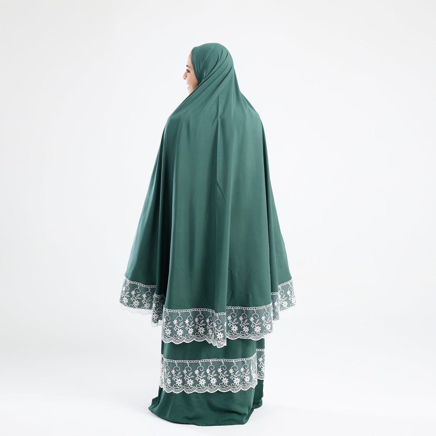 Prayer Dress Two Pieces Dantel Mint - Noury Hub