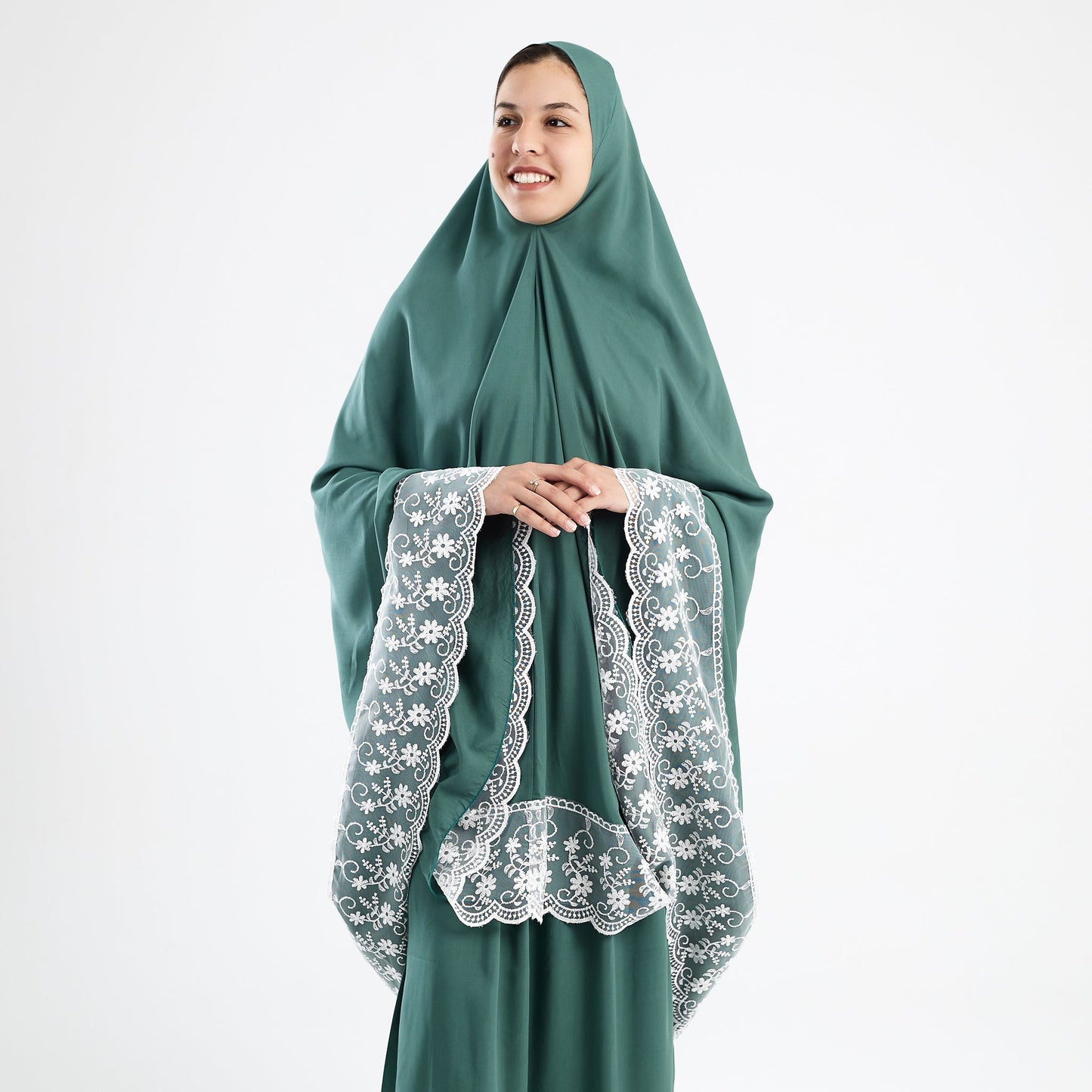 Prayer Dress Two Pieces Dantel Mint - Noury Hub