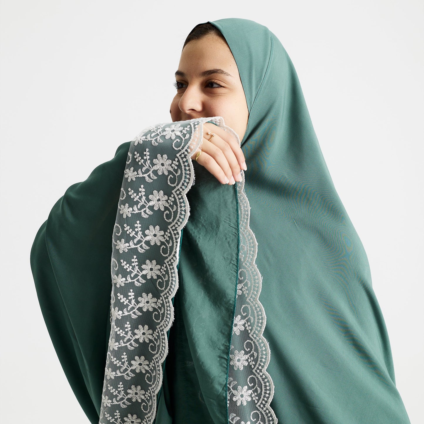 Prayer Dress Two Pieces Dantel Mint - Noury Hub