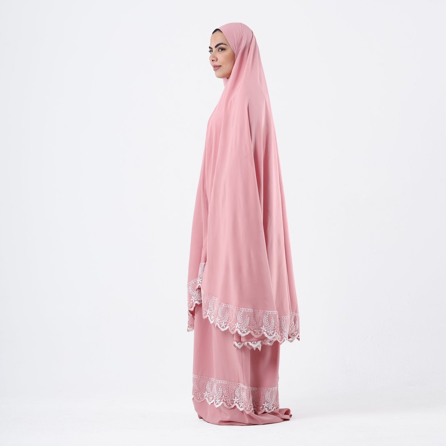 Prayer Dress Two Pieces Dantel Rose - Noury Hub