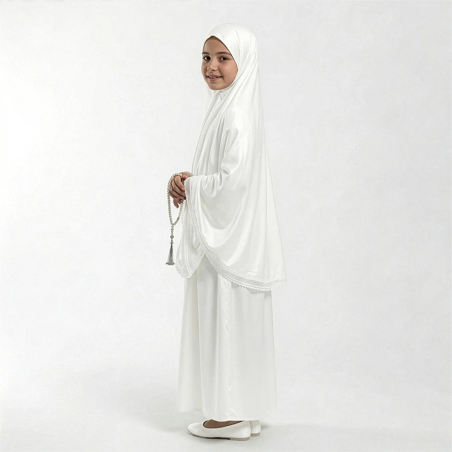 Prayer Wear - Khimar - Satin - Kids - Noury Hub