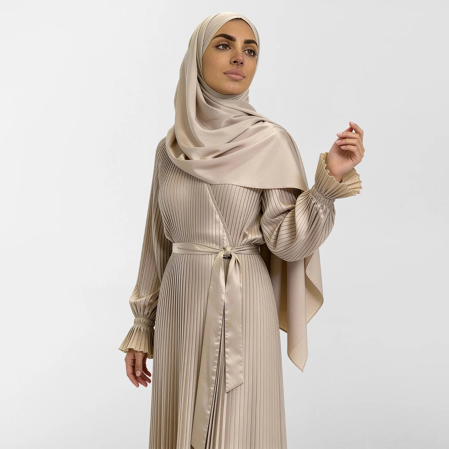 Satin prayer wear features a unique design that combines grace and comfort, - Noury Hub