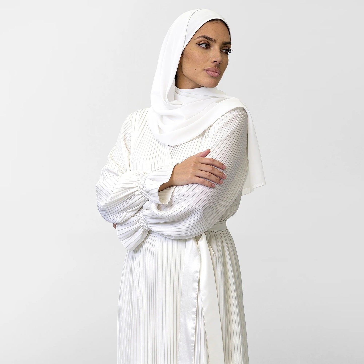 Satin prayer wear features a unique design that combines grace and comfort, - Noury Hub