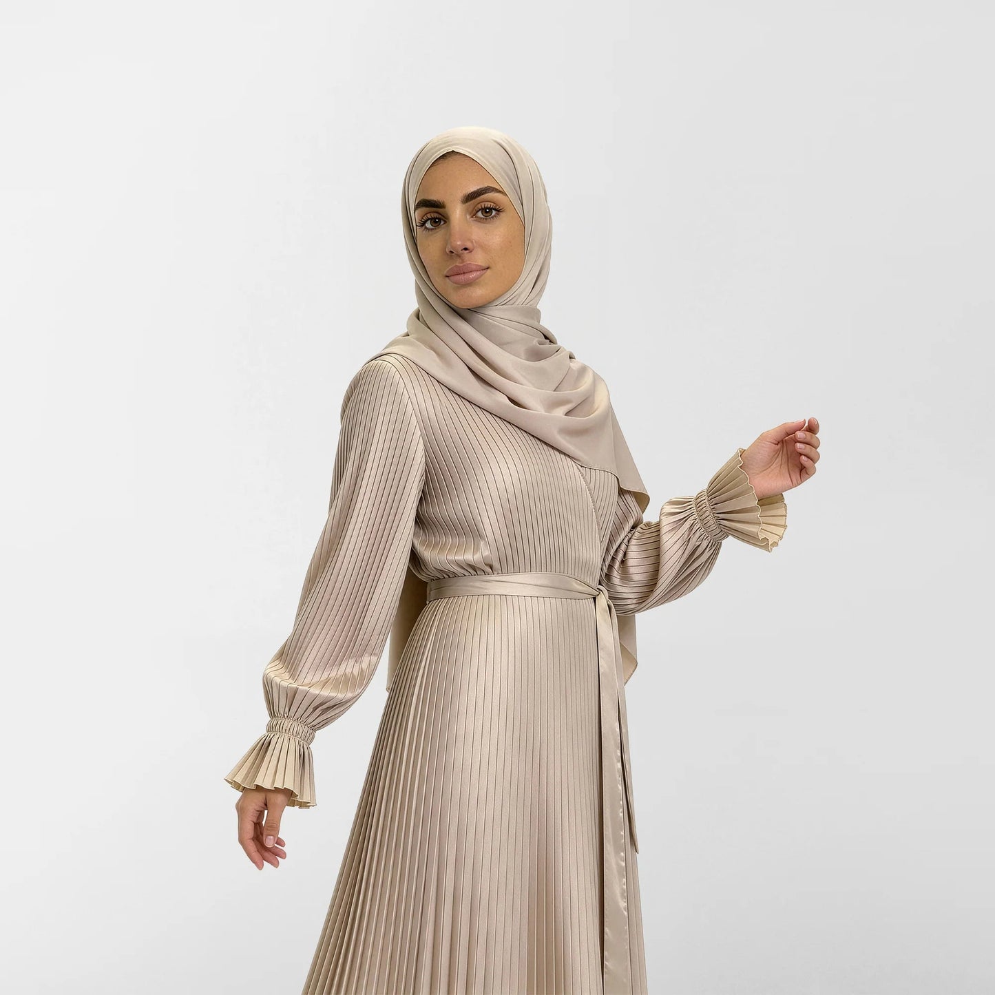 Satin prayer wear features a unique design that combines grace and comfort, - Noury Hub