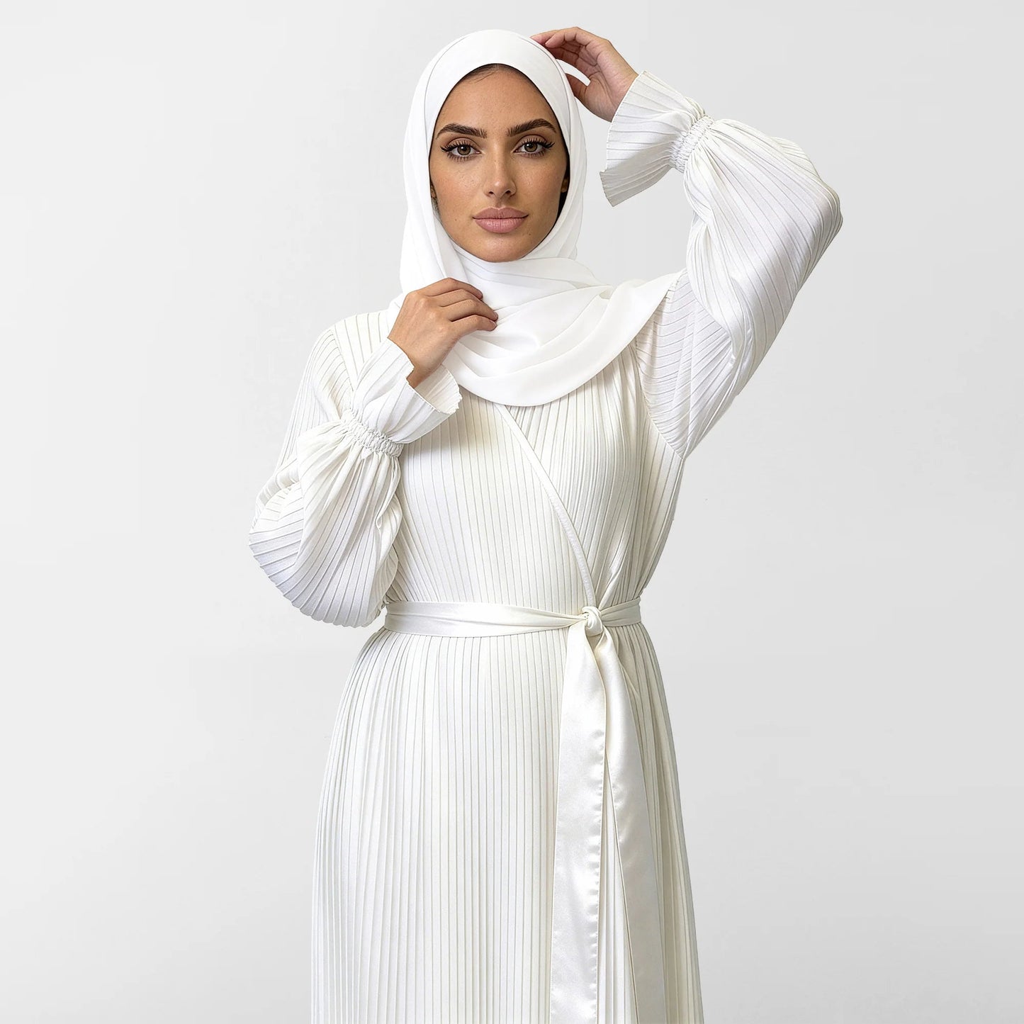 Satin prayer wear features a unique design that combines grace and comfort, - Noury Hub