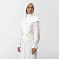 Satin prayer wear features a unique design that combines grace and comfort,