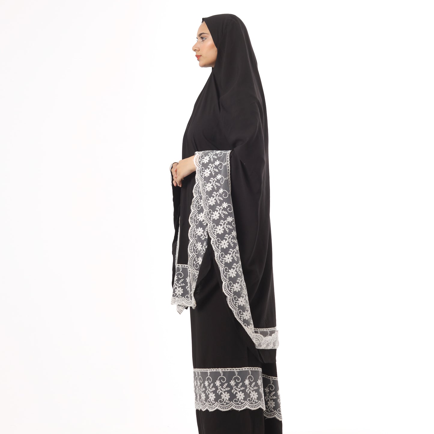 Black Two Piece Prayer Dress | Black Two Piece Hijab Dress | Nouryhub