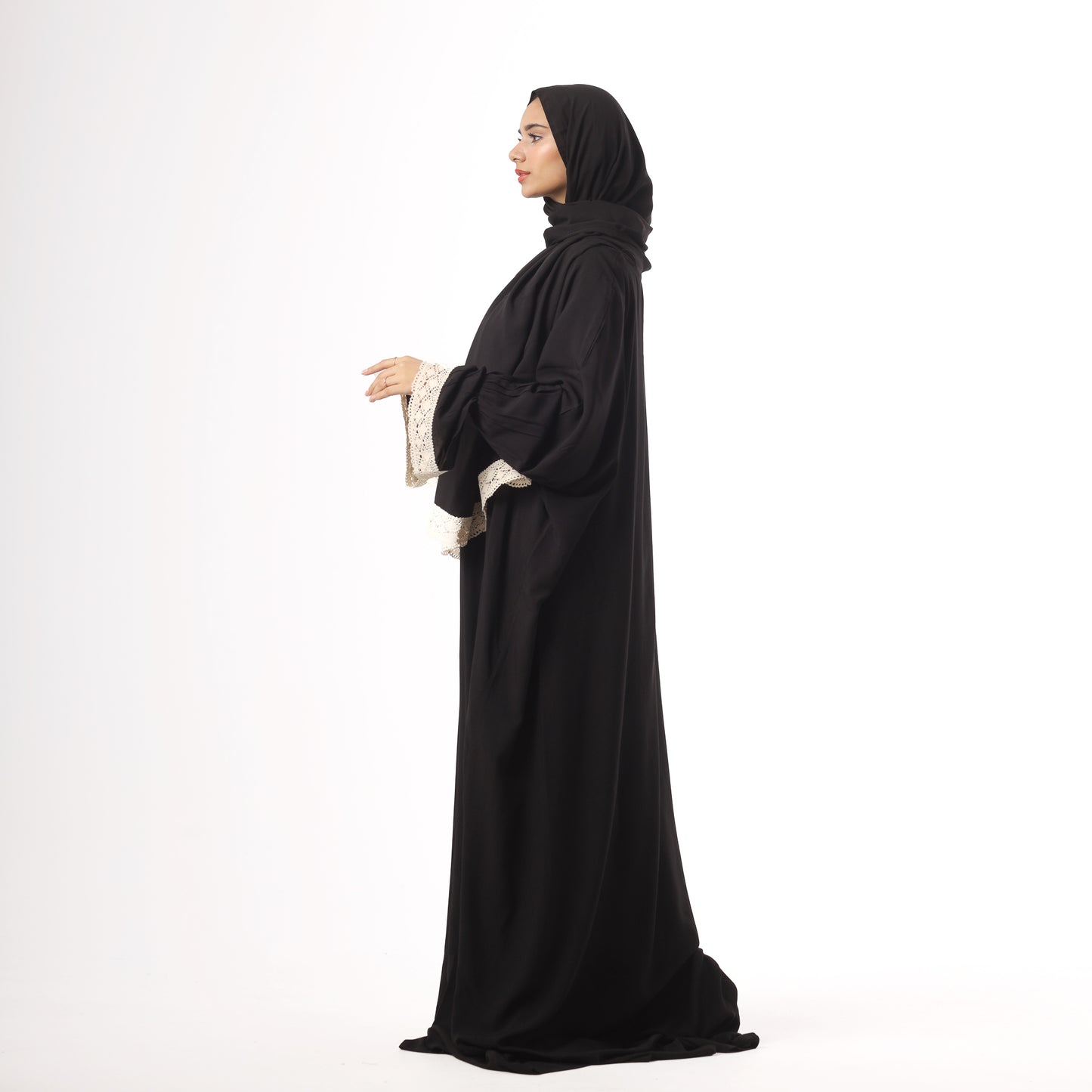 Women's Black Hijab Dress | One-Piece Black Prayer Dress | Nouryhub