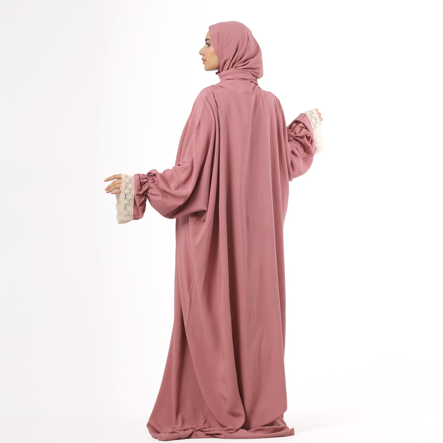 Women's Pink Hijab Dress | Women's Pink Prayer Dress | Nouryhub