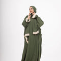 Prayer Dress Abaya Olive Prayer Dress One Piece With Headscarf Olive - Noury Hub