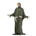 Prayer Dress Abaya Olive Prayer Dress One Piece With Headscarf Olive - Noury Hub