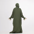 Prayer Dress Abaya Olive Prayer Dress One Piece With Headscarf Olive - Noury Hub
