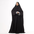 Prayer Dress One Piece Full Dress Black Abaya - Noury Hub