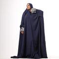 Prayer Dress One Piece Full Dress Navy Blue Abaya - Noury Hub