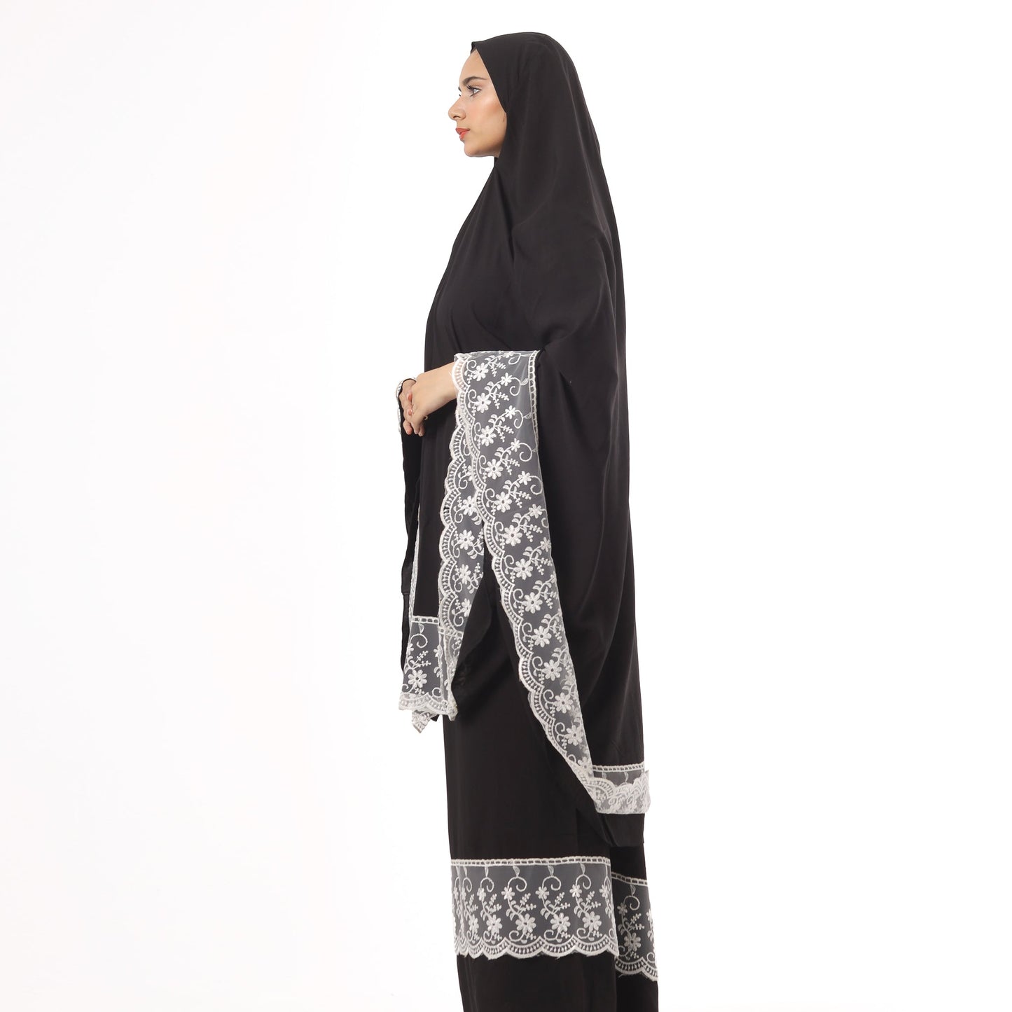 Prayer Dress Two Pieces Dantel Black - Noury Hub